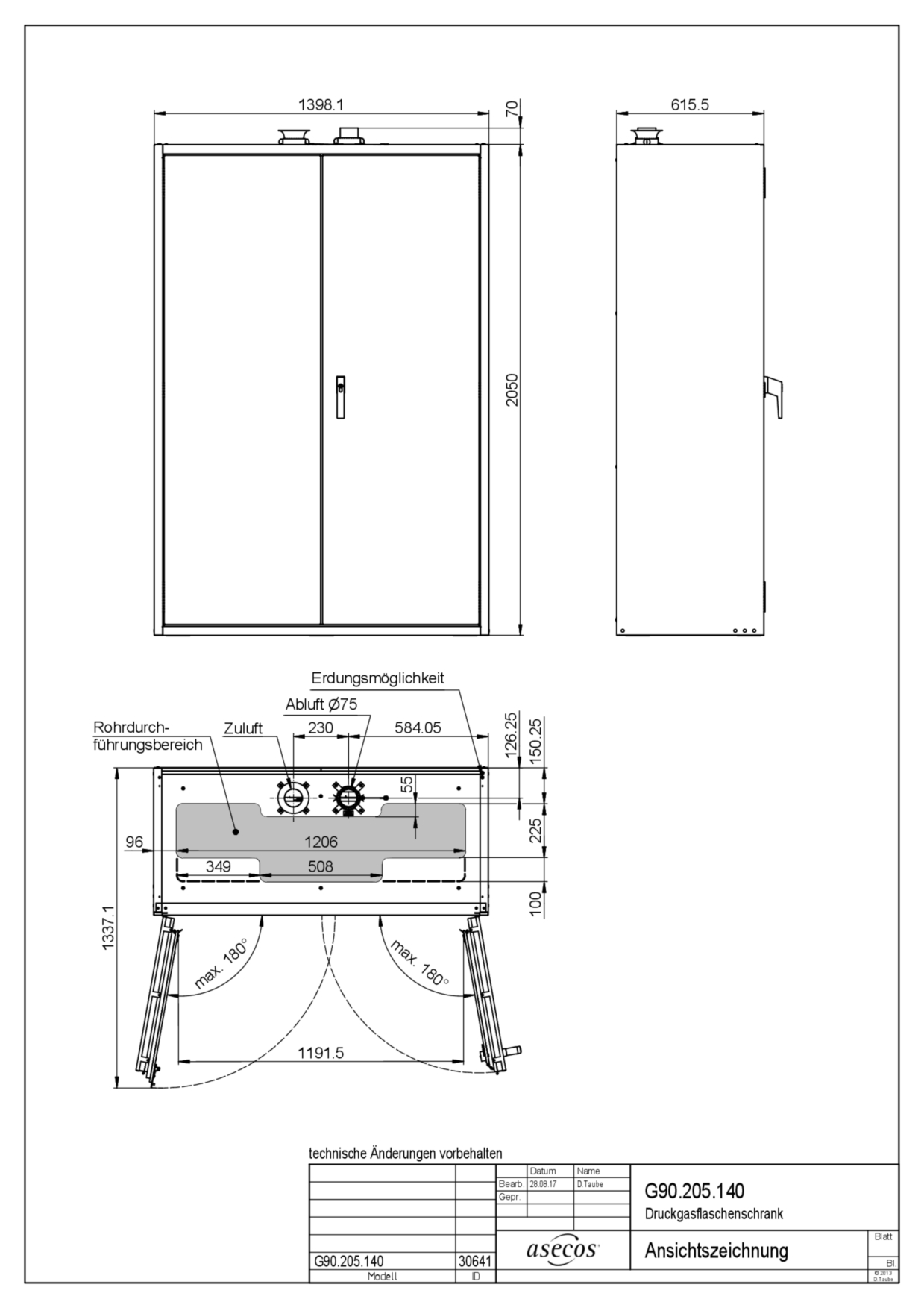 30641-001-30642 GABINETES DE ALMACENAMIENTO DE GASES ASECOS